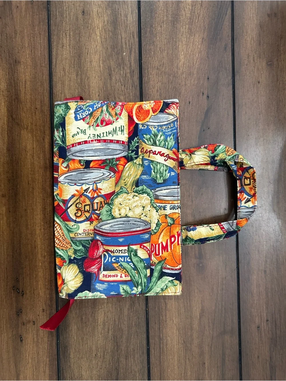 Handmade Garden Harvest Print Small Journal/Book Cover Bag - Multicolor